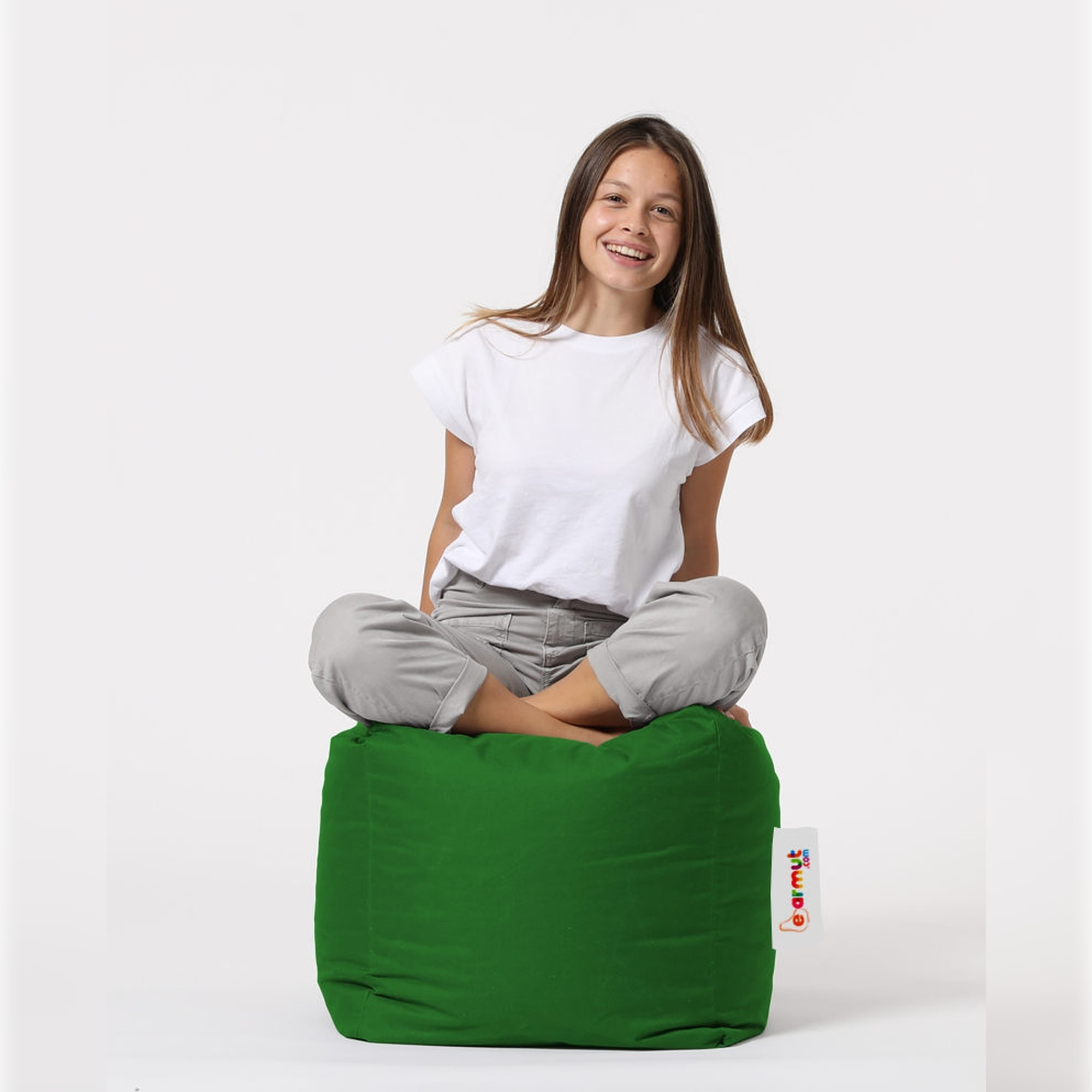Pouf de jardín color verde