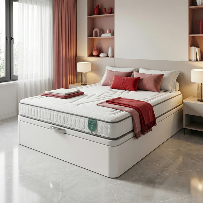 Colchón viscoelástico Memory ergonómico Espuma De Alta Resiliencia Altura 21 cm | Bellagio Deluxe Total Comfort
