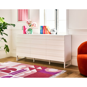 Sofia - buffet bas - blanc mat - 165 cm - Blanc