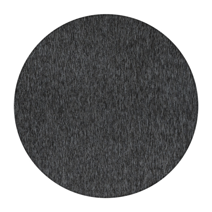 NADOR - Tapis rond de salon moderne Anthracite