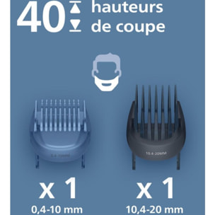 Tondeuse barbe PHILIPS BT5775/15 Series 5000, molette réglable,  40 hauteurs de coupe, précision 0,2 mm, autonomie 100 mn