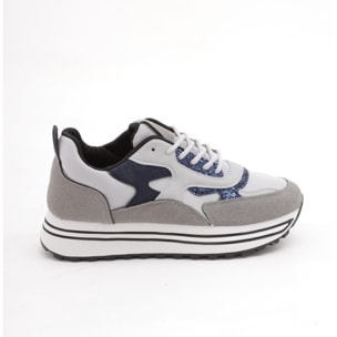 SNEAKERS CHOCOLA' COLOUR BLOCK GRIGIO