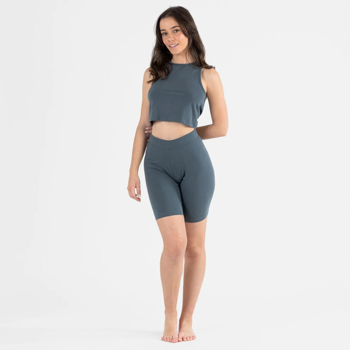 Conjunto deportivo culotte mujer verde azulado