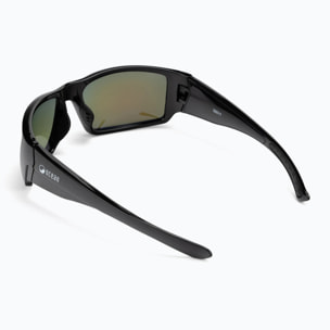 Gafas de deportes acuáticos OCEAN ARUBA - Negro brillante / Revo azul