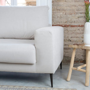 Canapé Jagger -textile, mousse pu, bois et panneau de particules-couleur beige 212 x 105 x 90 cm