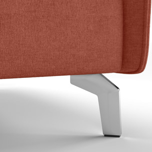 Canapé droit convertible 3 places en tissu chenille - ouverture express - NOVOLI