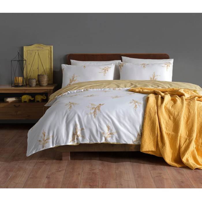 Parure housse de couette et taie(s) d'oreiller coton imprimé