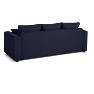 Regala - canapé 3 places - convertible avec coffre - en tissu - Bleu