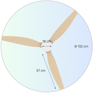 Ventilateur plafonnier TAURUS POLAR 3B