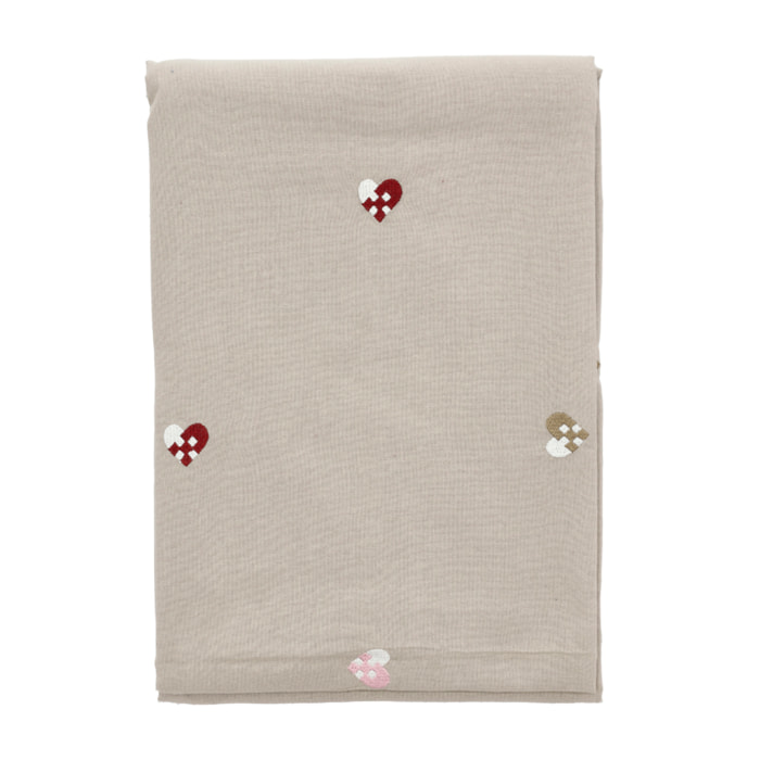 Nappe Christmas Hearts Embroidery