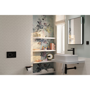 Siphon design Lavabo Flowstar S, Noir mat