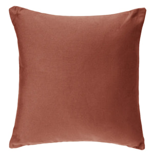 Coussin déhoussable coton - rose terracotta - 38x38 cm