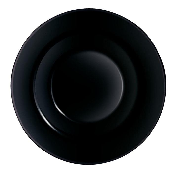 Assiette plate noire 29cm Friend's Time - Luminarc - Verre opale extra résistant