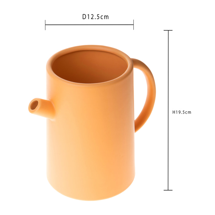 Vaso Innaffiatoio H.19,5 Cm - Pezzi 1 - 19,5X18X12,5cm - Colore: Arancio - Bianchi Dino - Decori Casa E Complementi