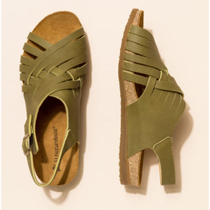 Sandalias N5246 SOFT GRAIN BASIL/ ZUMAIA color Basil