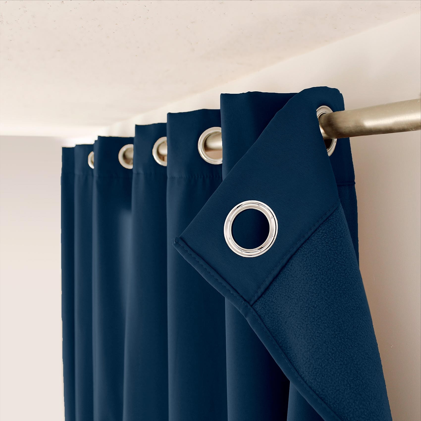 Rideau uni isolant et thermique - Bleu Marine