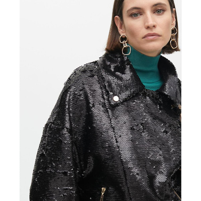 Giacca Biker di Paillettes