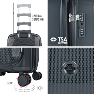 Juego De Maletas Rígidas Pp Itaca Moscu Antracita