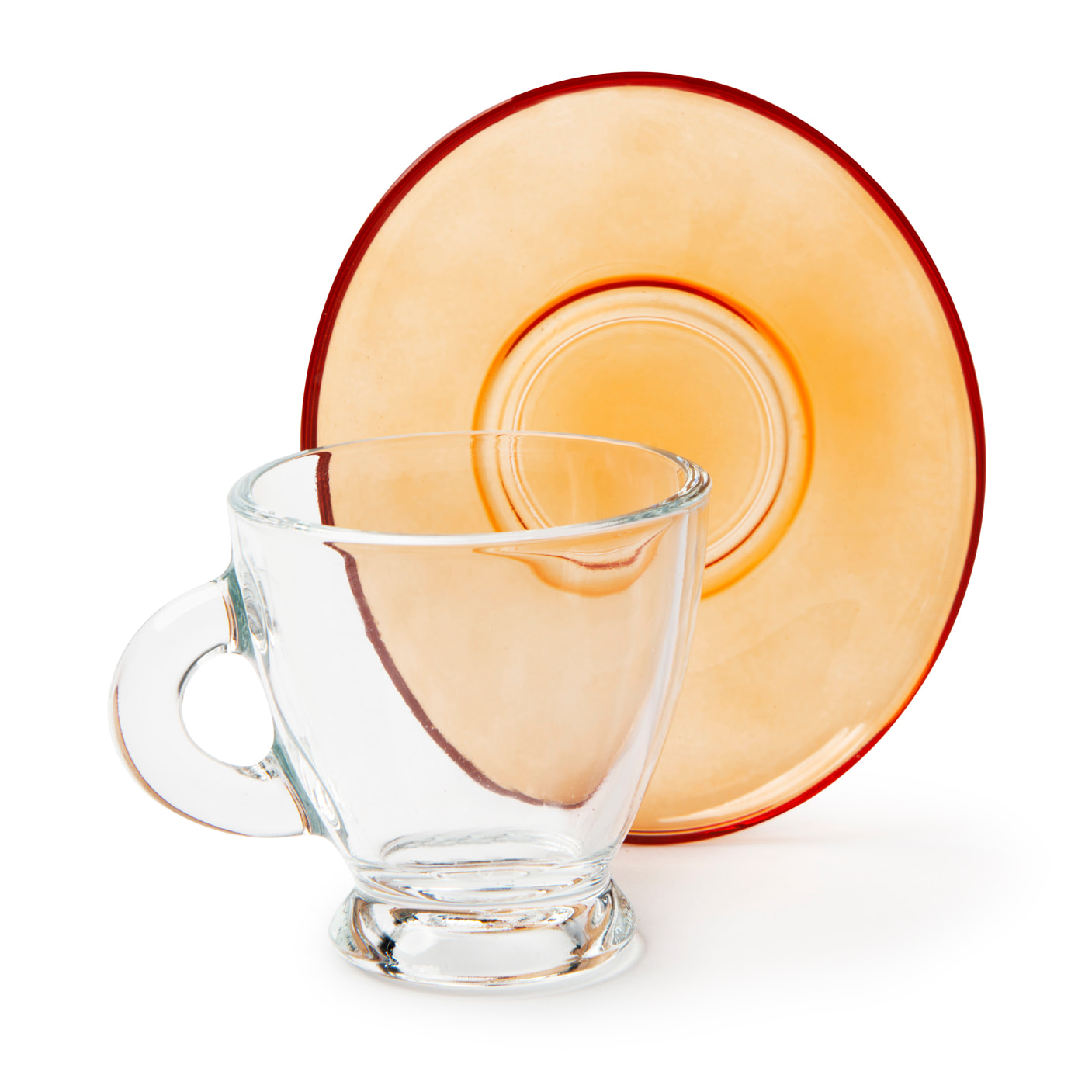 Set 6 Tazzine Caffè con Piattino Excelsa – Istanbul, Vetro Multicolore