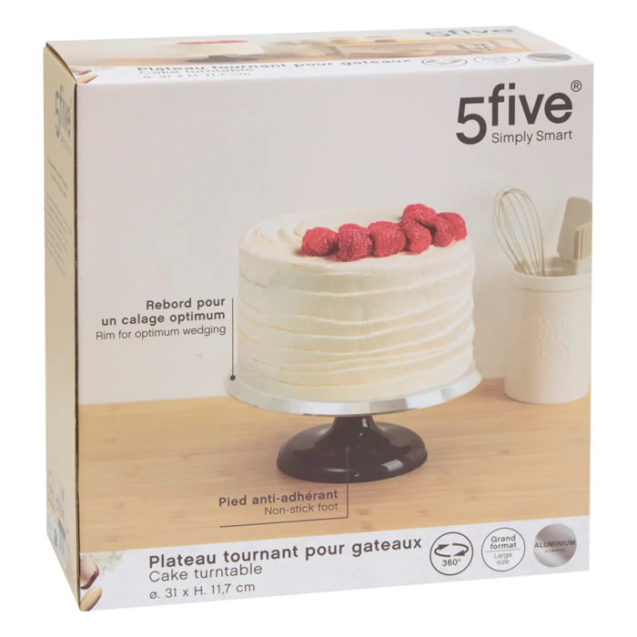 Plateau tournant pour gateau en aluminium