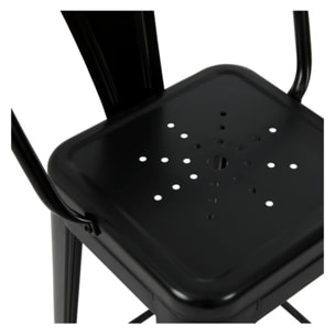 Lot de 2 chaises pour îlot central 67 cm en métal noir mat - Indus