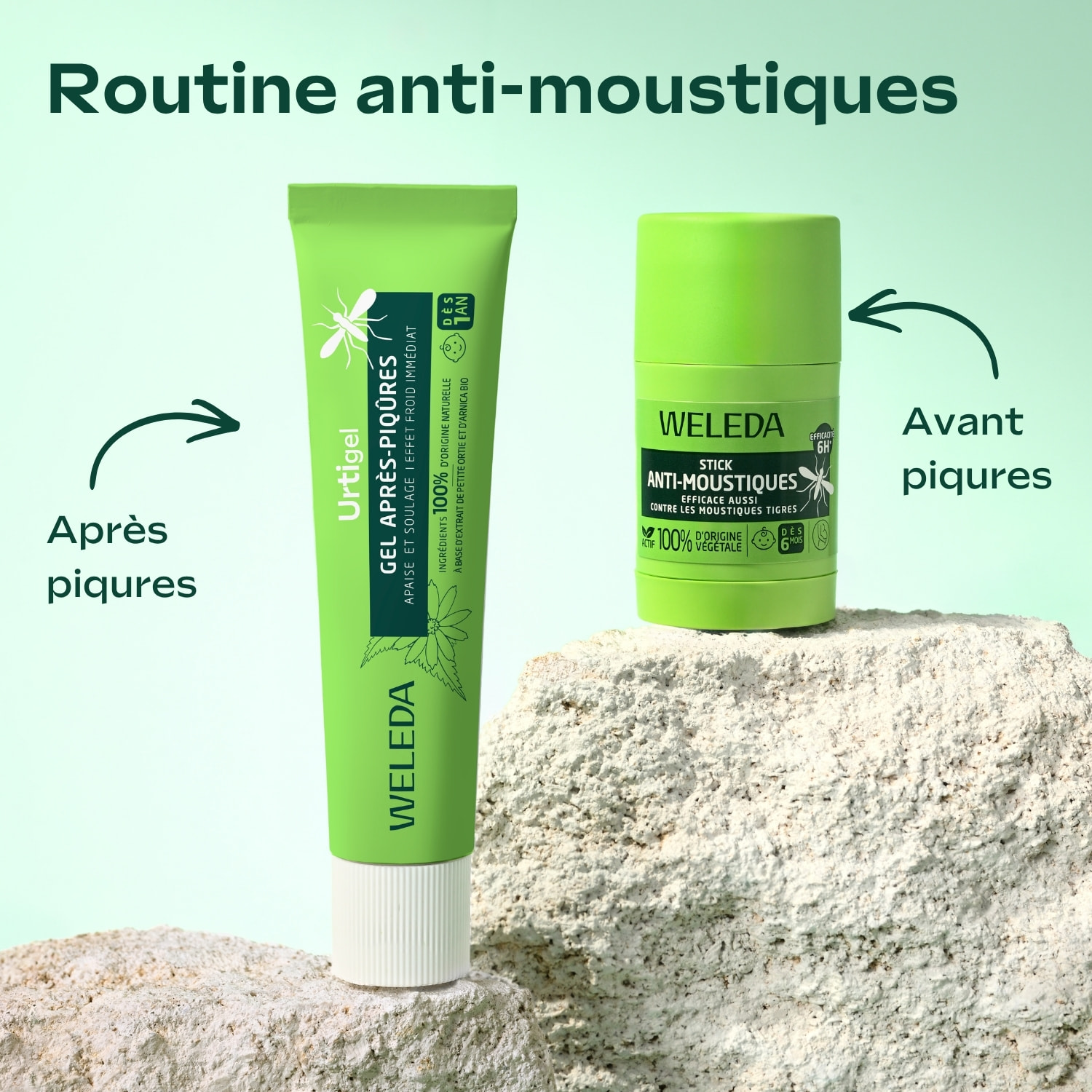 WELEDA - Stick anti-moustiques 18 G - Stick anti-moustiques - Efficace aussi contre les moustiques tigres