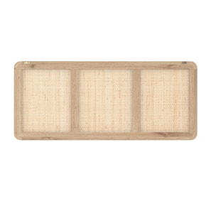 Tête de lit à suspendre en bois et cannage 140 cm - Khao