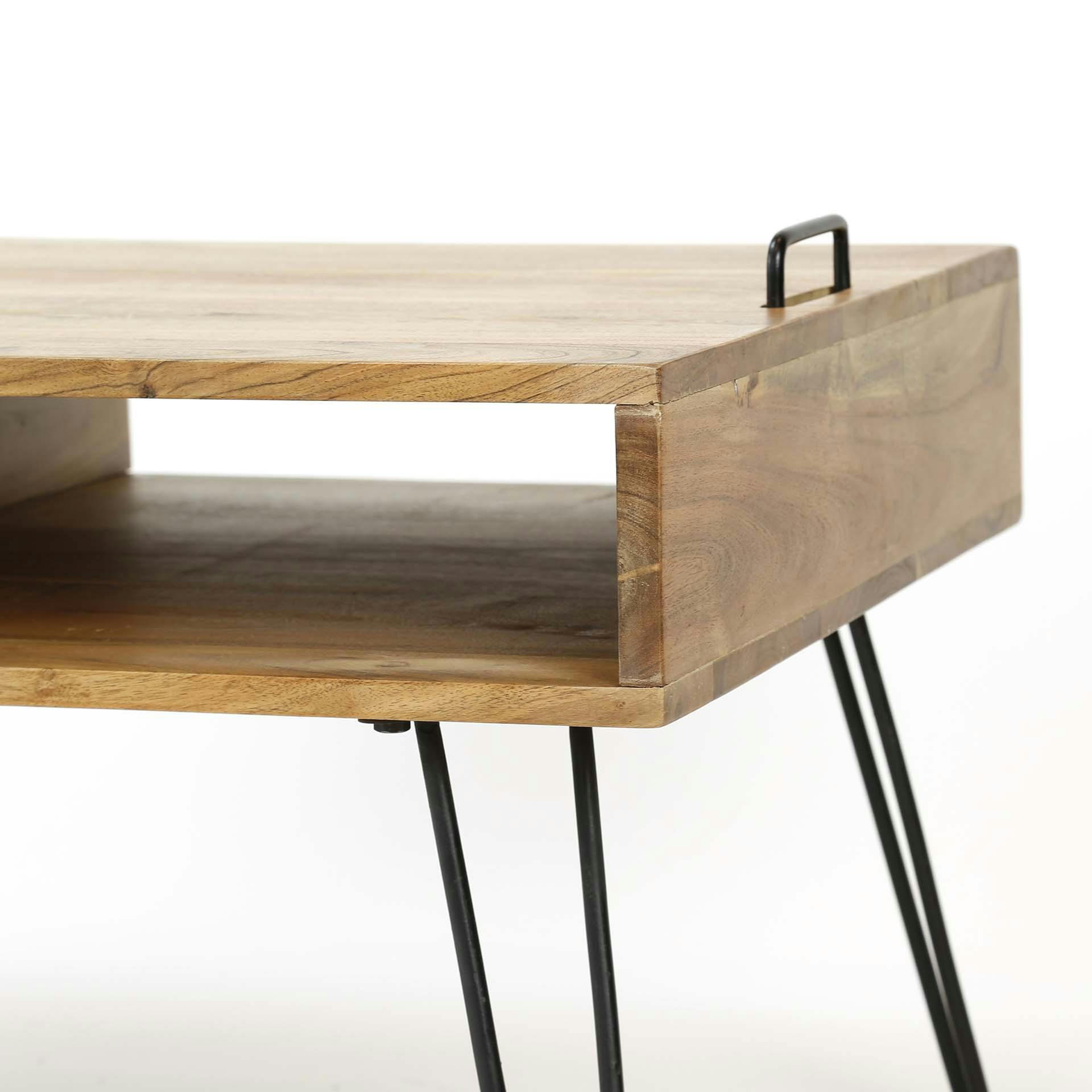 Table basse scandinave bois massif 100 cm MELBOURNE