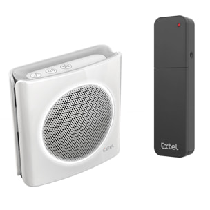 Extension de sonnerie universelle sans fil - 200m de portée - flash et six sonneries diBi More - Extel - 081748