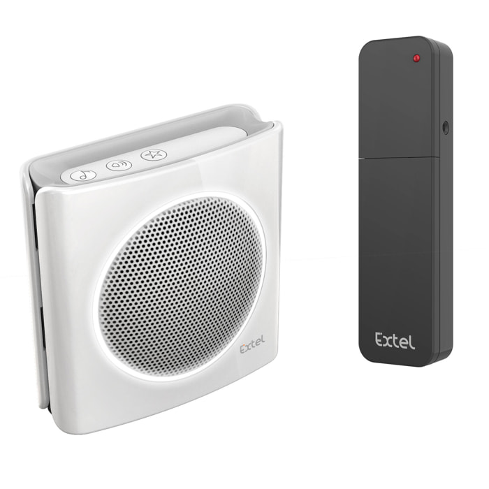 Extension de sonnerie universelle sans fil - 200m de portée - flash et six sonneries diBi More - Extel - 081748