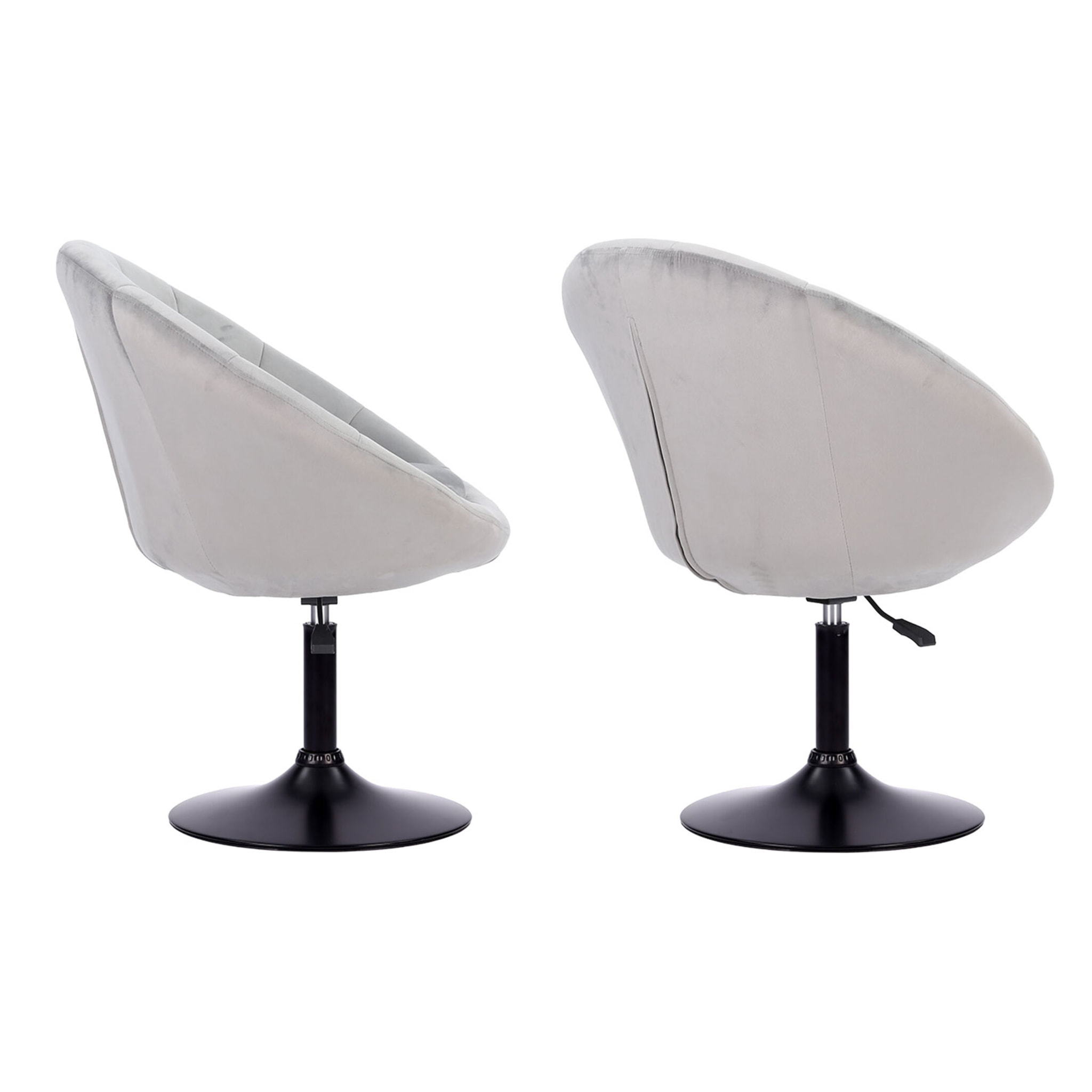 Tabouret de bar en velours gris EDGAR