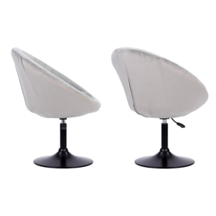 Tabouret de bar en velours gris EDGAR