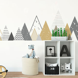 Stickers muraux enfants - Décoration chambre bébé - Autocollant Sticker mural géant enfant montagnes scandinaves ZELINKA