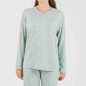 Pigiama lungo da donna soft choer