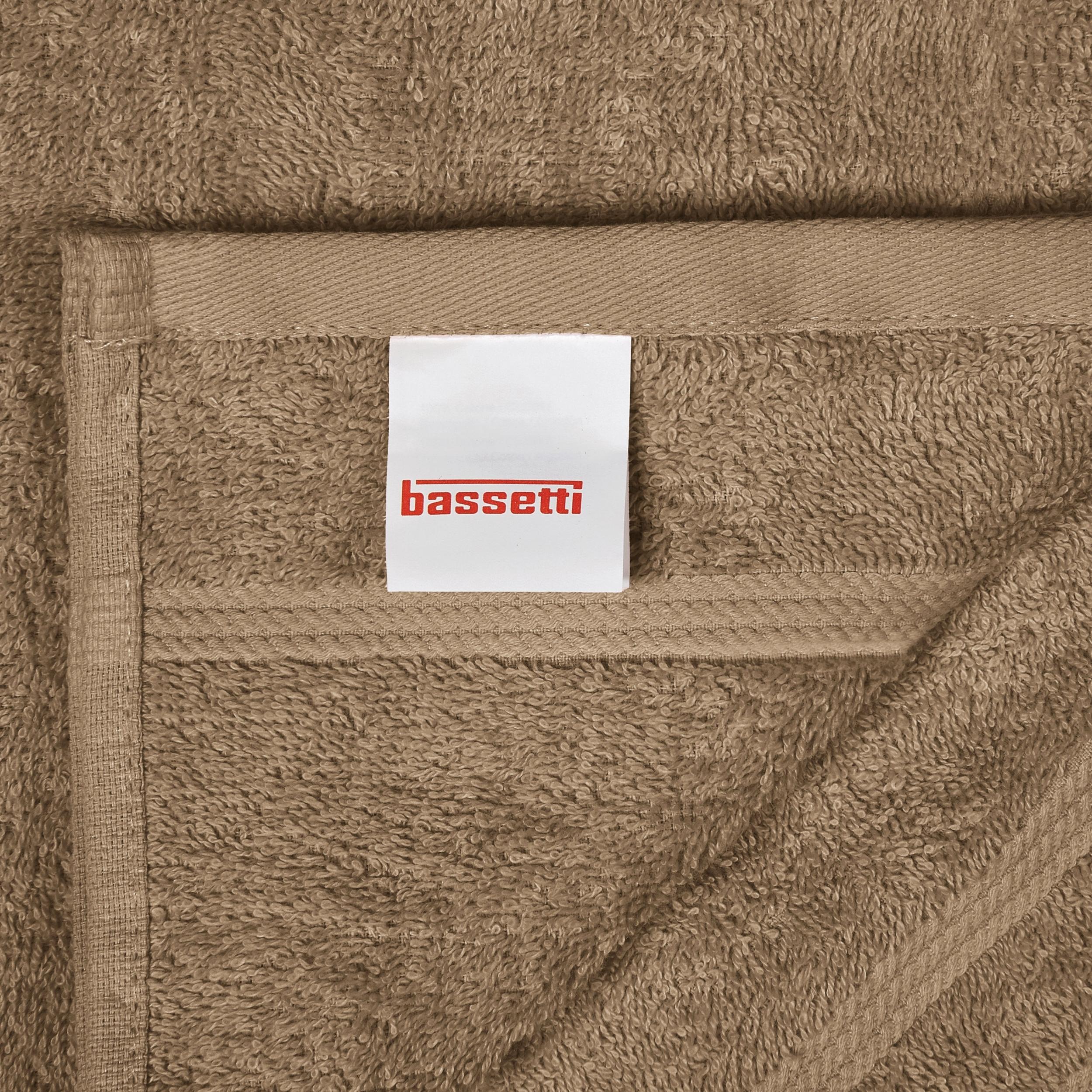 BASSETTI Morbido Asciugamano Asciugamani 480 gr 100% Cotone Set da 5 pz Collezione MONIQUE - LINO 4P