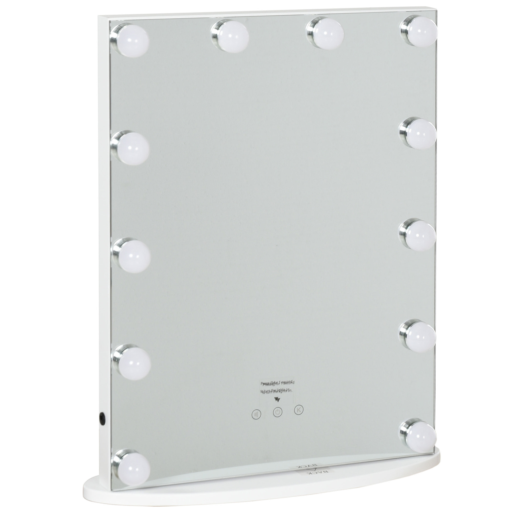 Miroir maquillage Hollywood lumineux LED intensité réglable pour coiffeuse dim. 41L x 13P x 51H