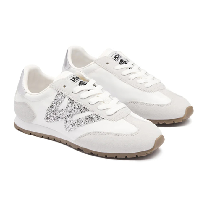 Zapatillas Deportivas Glitter Blanco / Plata B&W