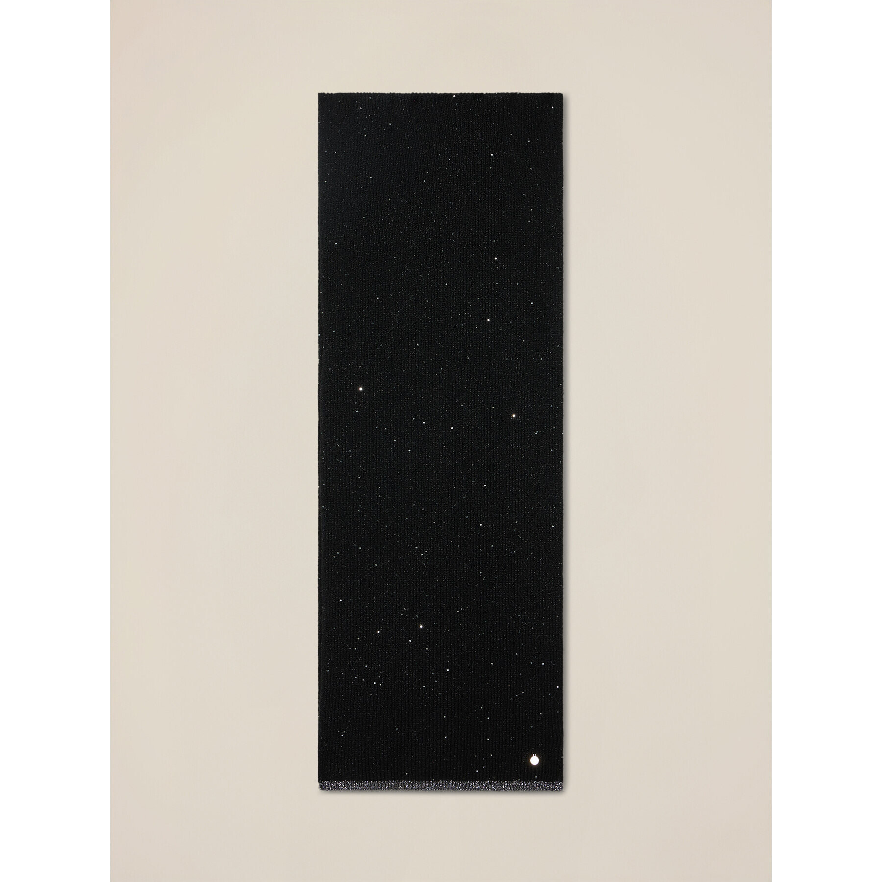 Oltre - Sciarpa con paillettes e cuciture lurex - Nero