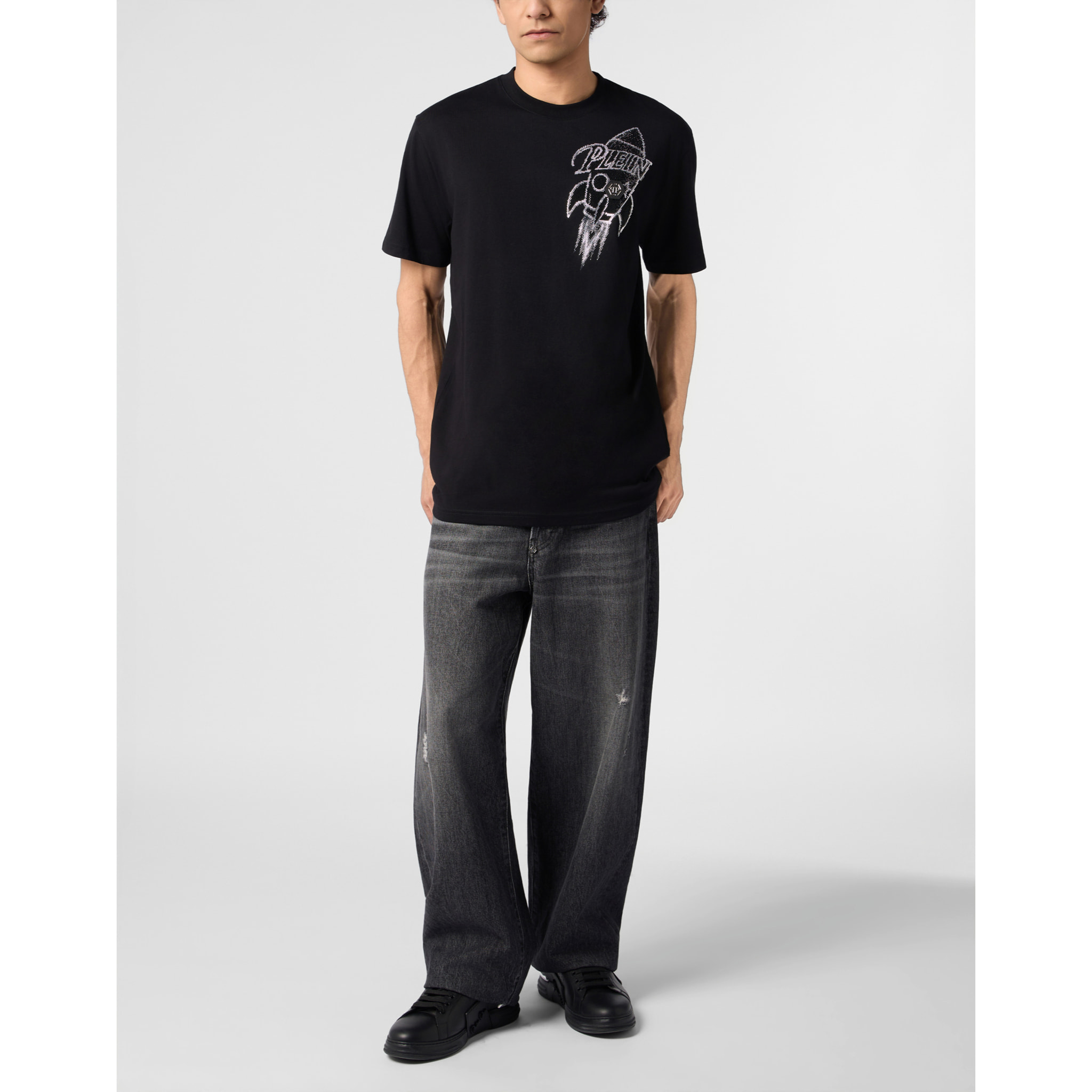 PHILIPP PLEIN Camiseta de cuello redondo y manga corta