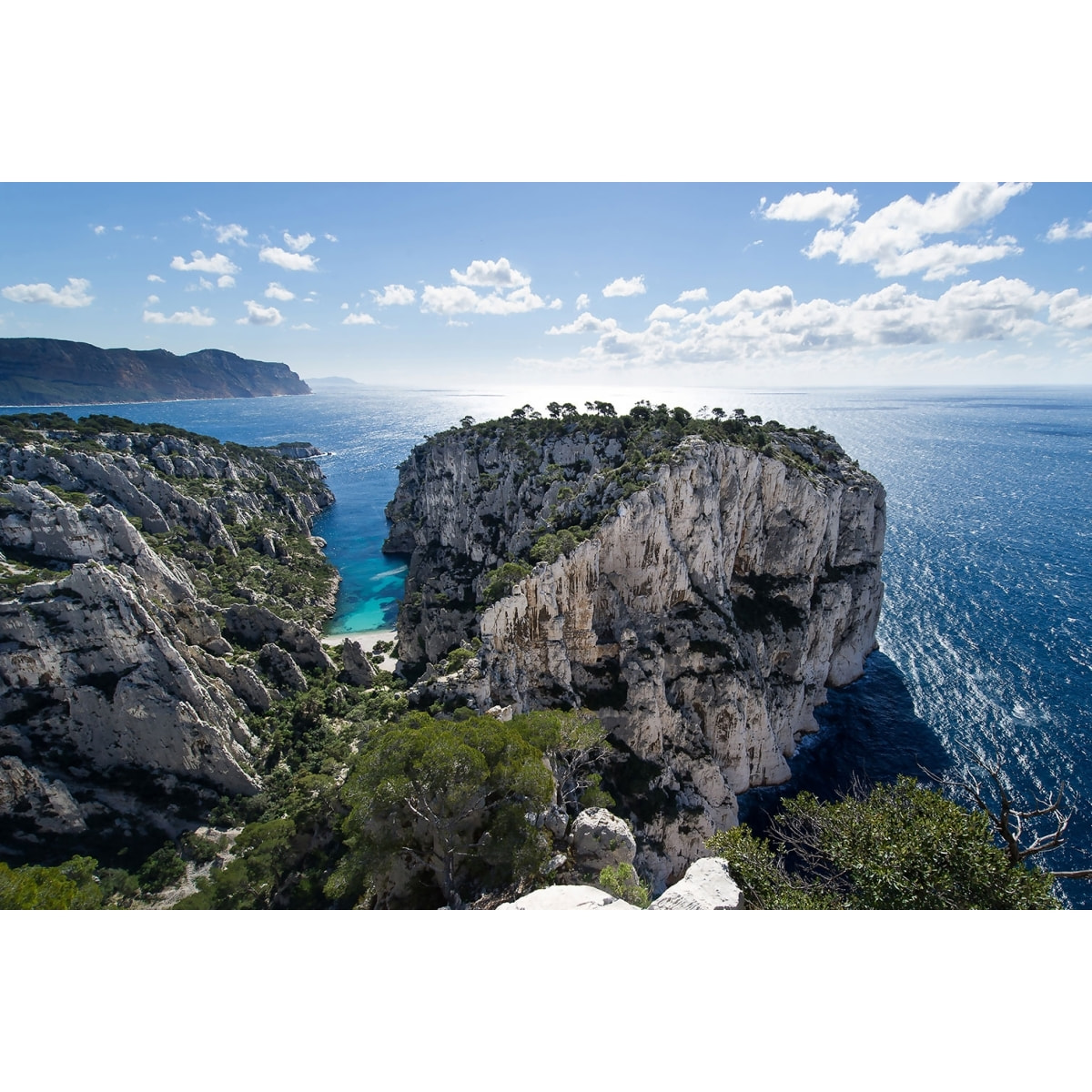 Tableau plage et calanques à cassis Toile imprimée