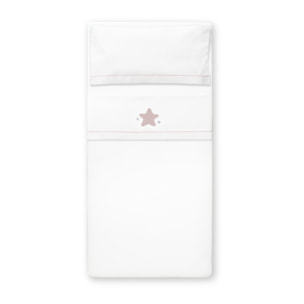 Sábanas Cuna y Kit  Peine con Cepillo de Don Algodón Muselina Estrellas