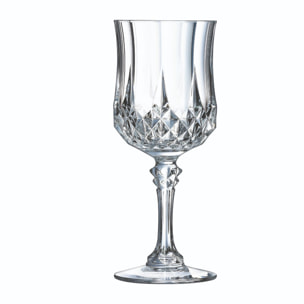 Ensemble 24 pièces, verres à pied, flutes et verres à eau Longchamp - Cristal d'Arques