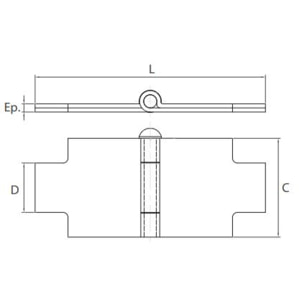 Charnière à souder Flèchisse brosse à bouchon 60 mm TORBEL - CSF0600