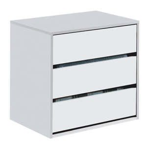 Comoda 3 Cajones 57x60x44 Cm Blanco