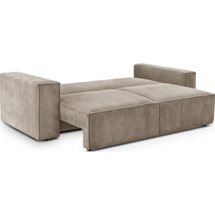 Canapé convertible 3 places en velours côtelé - HARPER