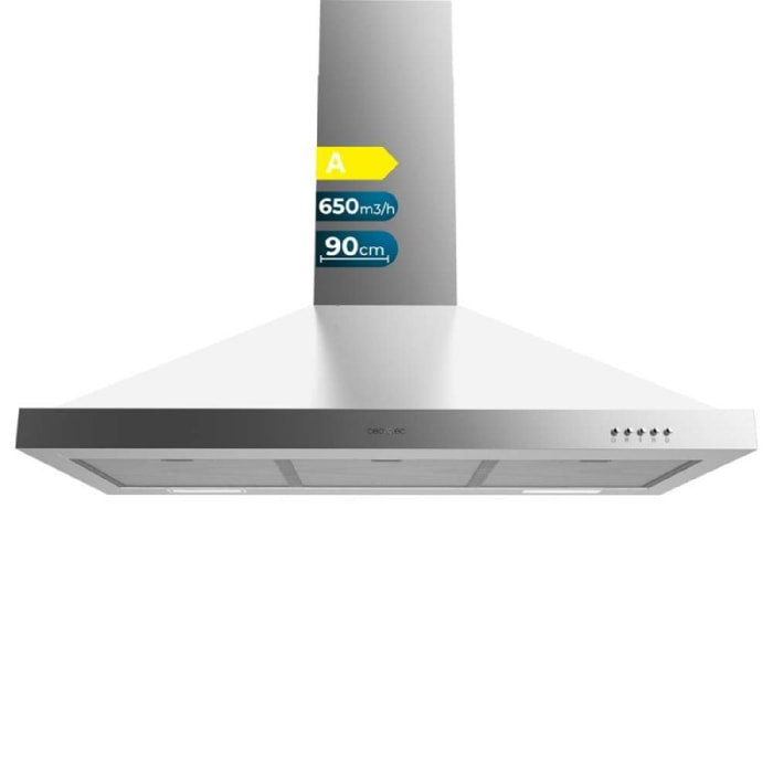 Cecotec Hotte en forme de pyramide Bolero Flux PM 906500 Inox A