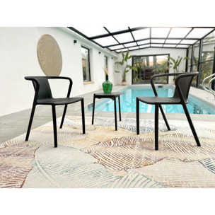 DIEGO - Lot de 2 fauteuils de jardin empilables en Polypropylène