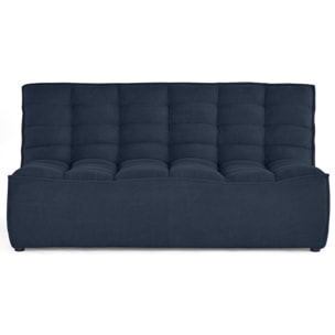 Ellie - canapé 2 places en velours texturé - Bleu marine