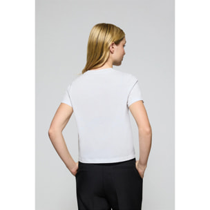 Camiseta Tori blanca con print engomado Polo Club