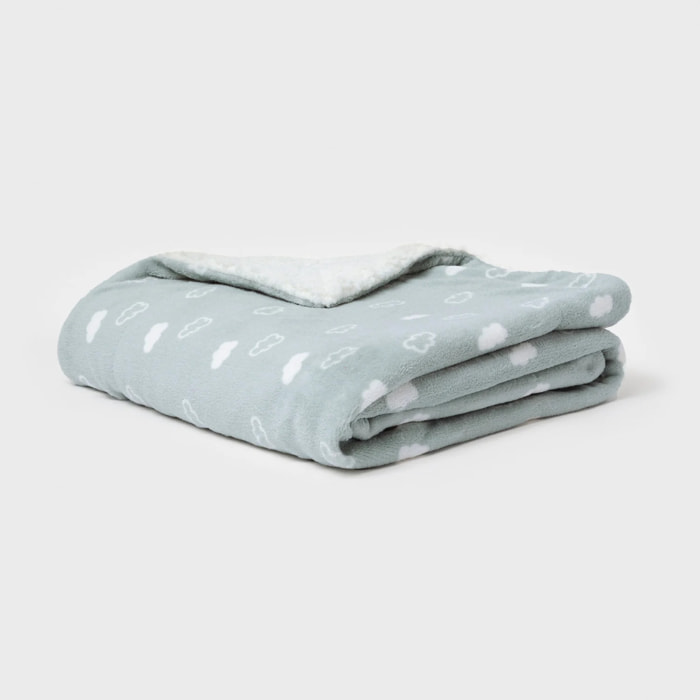 Manta sherpa Nube New Verde Tiffany
